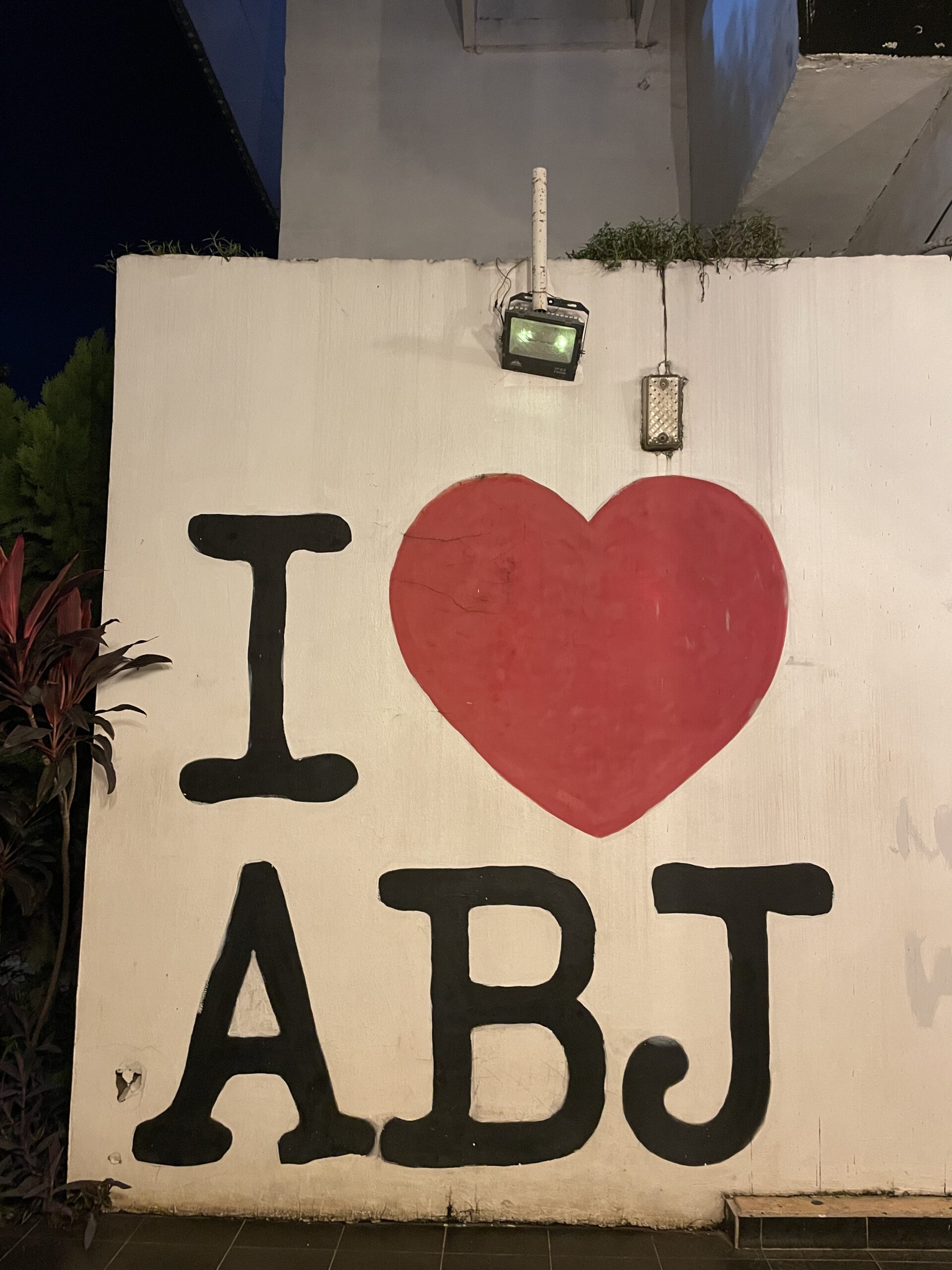 Sign that says I love abuja